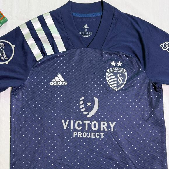 Sporting Kansas City Authentic Adidas Home 2021 Soccer Jersey - S - Picture 2 of 6